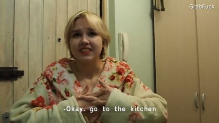 Проиграла соседу порево на кухне